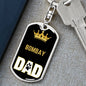Cat Key Ring Bombay Cat Dad King Keychain Stainless Steel or 18k Gold-Express Your Love Gifts