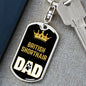 Cat Key Ring British Shorthair Cat Dad King Keychain Stainless Steel or 18k Gold-Express Your Love Gifts