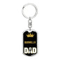 Cat Key Ring Burmilla Cat Dad King Keychain Stainless Steel or 18k Gold-Express Your Love Gifts