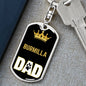 Cat Key Ring Burmilla Cat Dad King Keychain Stainless Steel or 18k Gold-Express Your Love Gifts