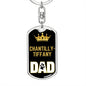 Cat Key Ring Chantillytiffany Cat Dad King Keychain Stainless Steel or 18k Gold-Express Your Love Gifts