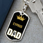 Cat Key Ring Cyprus Cat Dad King Keychain Stainless Steel or 18k Gold-Express Your Love Gifts