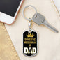 Cat Key Ring Domestic Mediumhair Cat Dad King Keychain Stainless Steel or 18k Gold-Express Your Love Gifts