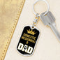 Cat Key Ring Domestic Mediumhair Cat Dad King Keychain Stainless Steel or 18k Gold-Express Your Love Gifts