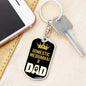 Cat Key Ring Domestic Mediumhair Cat Dad King Keychain Stainless Steel or 18k Gold-Express Your Love Gifts
