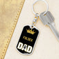 Cat Key Ring Foldex Cat Dad King Keychain Stainless Steel or 18k Gold-Express Your Love Gifts