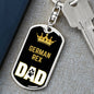 Cat Key Ring German Rex Cat Dad King Keychain Stainless Steel or 18k Gold-Express Your Love Gifts