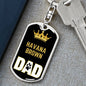 Cat Key Ring Havana Brown Cat Dad King Keychain Stainless Steel or 18k Gold-Express Your Love Gifts