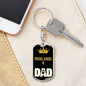 Cat Key Ring Highlander Cat Dad King Keychain Stainless Steel or 18k Gold-Express Your Love Gifts