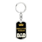 Cat Key Ring Himalayanpersian Cat Dad King Keychain Stainless Steel or 18k Gold-Express Your Love Gifts