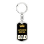 Cat Key Ring Japanese Bobtail Cat Dad King Keychain Stainless Steel or 18k Gold-Express Your Love Gifts