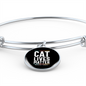 Cat Lives Matter Bracelet Stainless Steel or 18k Gold Circle Bangle-Express Your Love Gifts