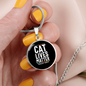 Cat Lives Matter Circle Necklace Stainless Steel or 18k Gold 18-22"-Express Your Love Gifts