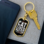 Cat Lives Matter Keychain Stainless Steel or 18k Gold Dog Tag Keyring-Express Your Love Gifts
