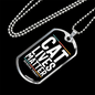 Cat Lives Matter Necklace Stainless Steel or 18k Gold Dog Tag 24" Chain-Express Your Love Gifts