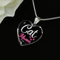 Cat Lover Necklace Cat Mama Heart Pendant Stainless Steel or 18k Gold 18-22"-Express Your Love Gifts
