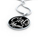 Cat Lover Necklace Cat Mama Necklace Circle Pendant Stainless Steel or 18k Gold 18-22"-Express Your Love Gifts