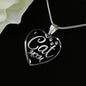 Cat Lover Necklace Cat Mom Heart Pendant Stainless Steel or 18k Gold 18-22"-Express Your Love Gifts
