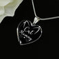 Cat Lover Necklace Cat Mommy Heart Pendant Stainless Steel or 18k Gold 18-22"-Express Your Love Gifts