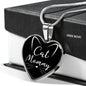 Cat Lover Necklace Cat Mommy Heart Pendant Stainless Steel or 18k Gold 18-22"-Express Your Love Gifts