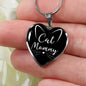 Cat Lover Necklace Cat Mommy Heart Pendant Stainless Steel or 18k Gold 18-22"-Express Your Love Gifts