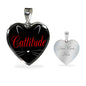 Cat Lover Necklace Catitude Heart Pendant Stainless Steel or 18k Gold 18-22"-Express Your Love Gifts