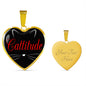 Cat Lover Necklace Catitude Heart Pendant Stainless Steel or 18k Gold 18-22"-Express Your Love Gifts