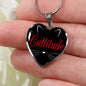 Cat Lover Necklace Catitude Heart Pendant Stainless Steel or 18k Gold 18-22"-Express Your Love Gifts
