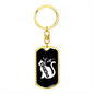 Cat Mama Mom Keychain Stainless Steel or 18k Gold Dog Tag Keyring-Express Your Love Gifts