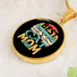 Cat Mom Best Ever Circle Necklace Stainless Steel or 18k Gold 18-22-Express Your Love Gifts
