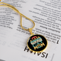 Cat Mom Best Ever Circle Necklace Stainless Steel or 18k Gold 18-22-Express Your Love Gifts