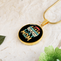 Cat Mom Best Ever Circle Necklace Stainless Steel or 18k Gold 18-22-Express Your Love Gifts