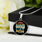 Cat Mom Best Ever Circle Necklace Stainless Steel or 18k Gold 18-22-Express Your Love Gifts