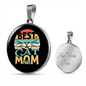 Cat Mom Best Ever Circle Necklace Stainless Steel or 18k Gold 18-22-Express Your Love Gifts