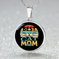 Cat Mom Best Ever Circle Necklace Stainless Steel or 18k Gold 18-22-Express Your Love Gifts