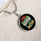 Cat Mom Best Ever Circle Necklace Stainless Steel or 18k Gold 18-22-Express Your Love Gifts