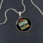 Cat Mom Best Ever Circle Necklace Stainless Steel or 18k Gold 18-22-Express Your Love Gifts