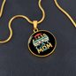 Cat Mom Best Ever Circle Necklace Stainless Steel or 18k Gold 18-22-Express Your Love Gifts