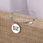 Cat Mom Design Bracelet Stainless Steel or 18k Gold Circle Bangle-Express Your Love Gifts