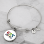 Cat Mom Design Bracelet Stainless Steel or 18k Gold Circle Bangle-Express Your Love Gifts