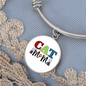 Cat Mom Design Bracelet Stainless Steel or 18k Gold Circle Bangle-Express Your Love Gifts