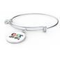 Cat Mom Design Bracelet Stainless Steel or 18k Gold Circle Bangle-Express Your Love Gifts