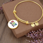 Cat Mom Design Bracelet Stainless Steel or 18k Gold Circle Bangle-Express Your Love Gifts