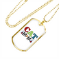 Cat Mom Design Necklace Stainless Steel or 18k Gold Dog Tag 24" Chain-Express Your Love Gifts