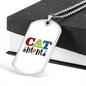Cat Mom Design Necklace Stainless Steel or 18k Gold Dog Tag 24" Chain-Express Your Love Gifts