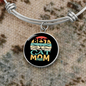 Cat Mom Ever Bracelet Stainless Steel or 18k Gold Circle Bangle-Express Your Love Gifts