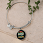 Cat Mom Ever Bracelet Stainless Steel or 18k Gold Circle Bangle-Express Your Love Gifts