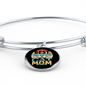 Cat Mom Ever Bracelet Stainless Steel or 18k Gold Circle Bangle-Express Your Love Gifts