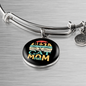 Cat Mom Ever Bracelet Stainless Steel or 18k Gold Circle Bangle-Express Your Love Gifts
