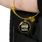 Cat Mom Ever Bracelet Stainless Steel or 18k Gold Circle Bangle-Express Your Love Gifts